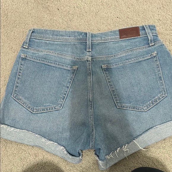 Hollister Blue Jean Shorts High-Waisted Cuffed - Picture 2 of 2